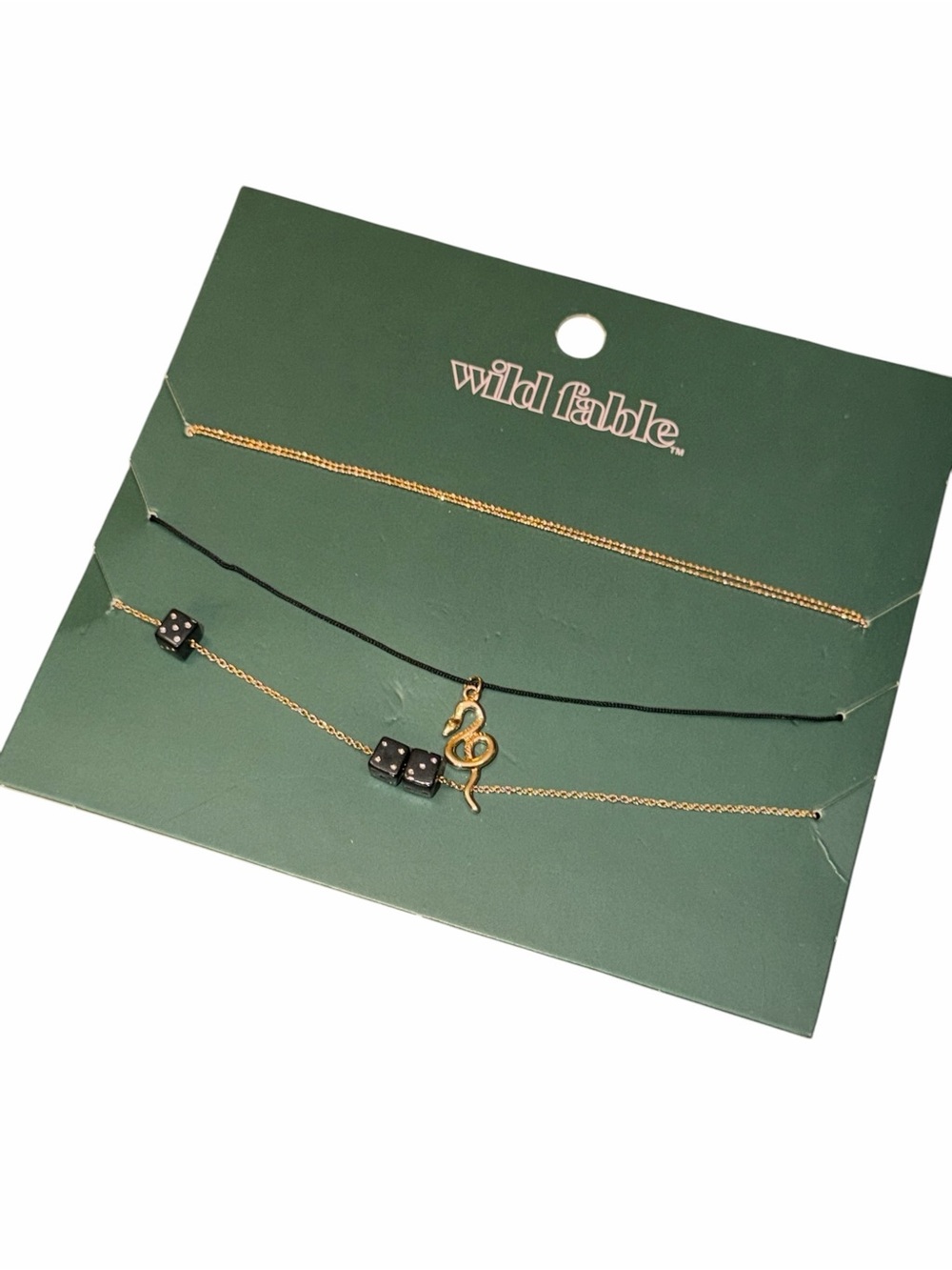 Bundle lot x3 Gold and Black Layered Necklace Set with Hoop Earrings and rings - Picture 2 of 4